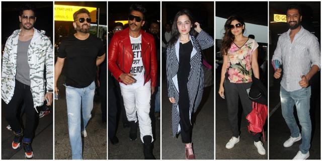Look all who were seen at the airport on Tuesday.