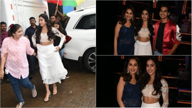 Janhvi Kapoor and Ishaan Khatter on the sets of Dance Deewane with Madhuri Dixit. (Viral Bhayani) Janhvi Kapoor and Ishaan Khatter on the sets of Dance Deewane with Madhuri Dixit. (Viral Bhayani)