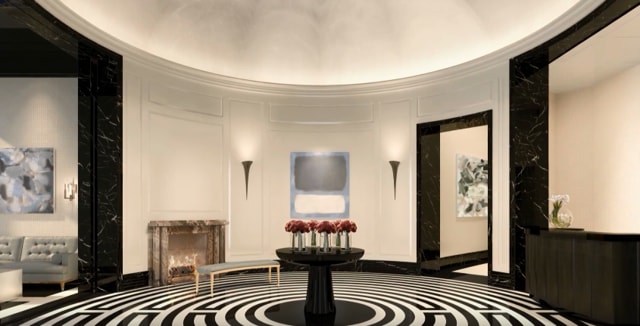 A view of the lobby area in Priyanka Chopra’s New York home.