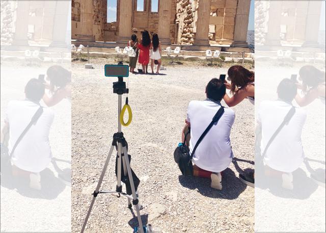 The temple of Athena Nike is brimming with influencers all beautifully decked up and posing for the perfect Insta post (Shunali Shroff) The temple of Athena Nike is brimming with influencers all beautifully decked up and posing for the perfect Insta post (Shunali Shroff)