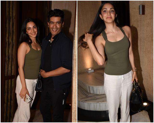 Kiara Advani with Manish Malhotra at his residence. Kiara Advani with Manish Malhotra at his residence.
