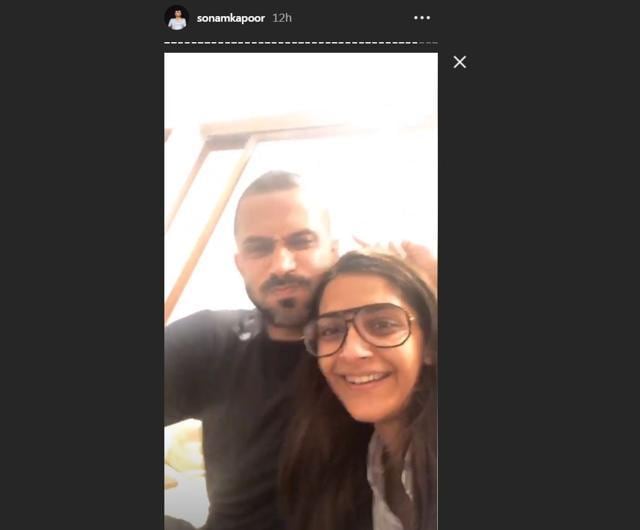 Sonam Kapoor with husband Anand Ahuja.