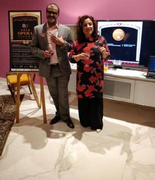 Asad Lalljee (left) and Consul General of Italy Stefania Costanza.