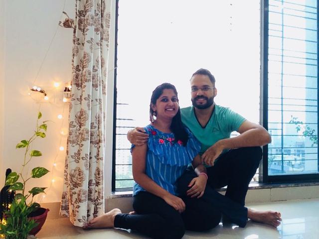 ‘We wanted a home above the 15th floor because we spend all day working in the heart of Mumbai and wanted peace and quiet at home. Now we have exactly that,’ says Nivedita Tipugade, seen here with husband Ameya. ‘We wanted a home above the 15th floor because we spend all day working in the heart of Mumbai and wanted peace and quiet at home. Now we have exactly that,’ says Nivedita Tipugade, seen here with husband Ameya.