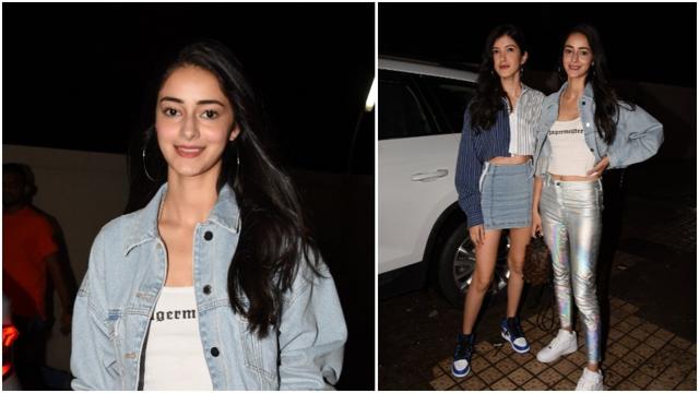 Ananya Panday and Shanaya Kapoor at the Dhadak screening. (Viral Bhayani) Ananya Panday and Shanaya Kapoor at the Dhadak screening. (Viral Bhayani)
