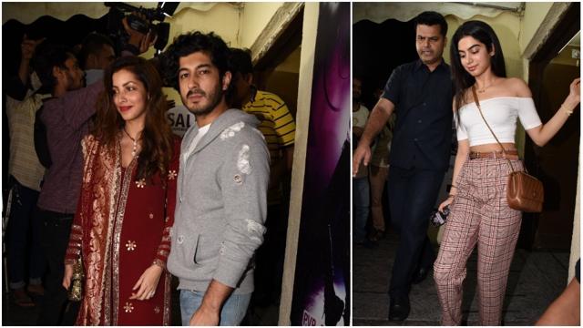 Mohit Marwah with his wife Antara and Janhvi’s siter Khushi. (Viral Bhayani) Mohit Marwah with his wife Antara and Janhvi’s siter Khushi. (Viral Bhayani)