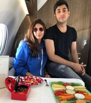 Amitabh’s daughter Shweta Nanda and grandson Agastya on their way to Russia.