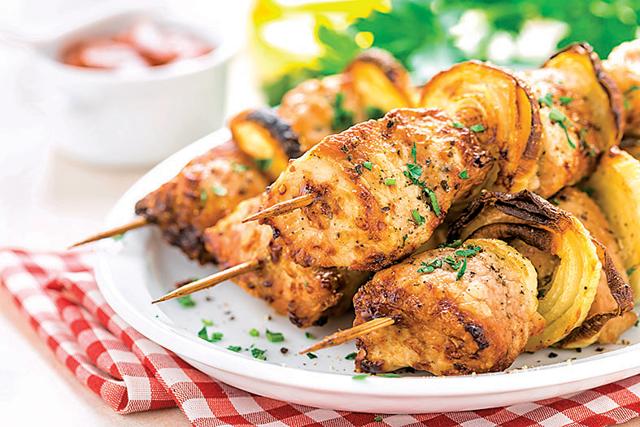 The shish kebab is Middle Eastern style of kebab with chunks of meat impaled on skewers (Shutterstock)