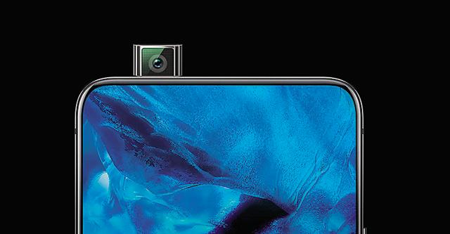 Vivo Nex’s front camera mechanically pops out from behind the screen Vivo Nex’s front camera mechanically pops out from behind the screen