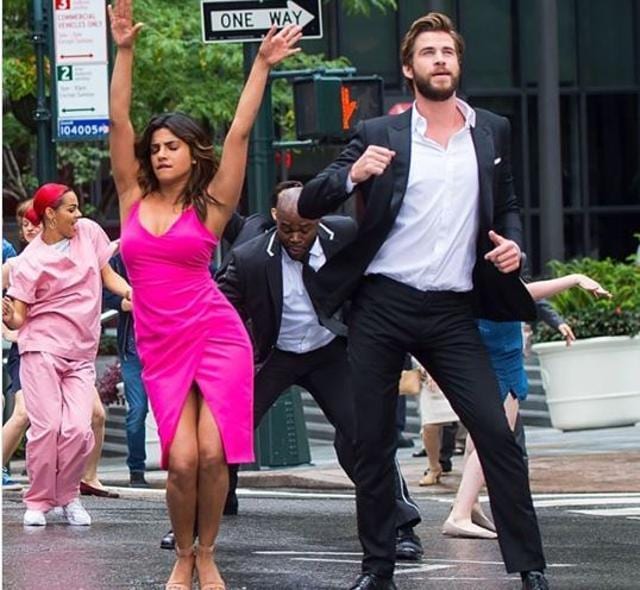 Priyanka Chopra with Liam Hemsworth. (priyanka.news/Instagram)