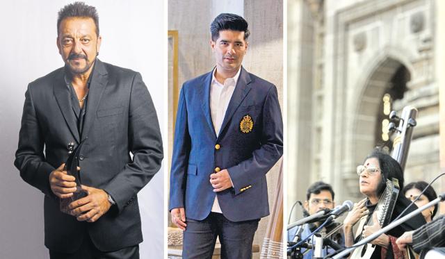 (LtoR) Sanjay Dutt, Manish Malhotra and Kishori Amonkar. (LtoR) Sanjay Dutt, Manish Malhotra and Kishori Amonkar.