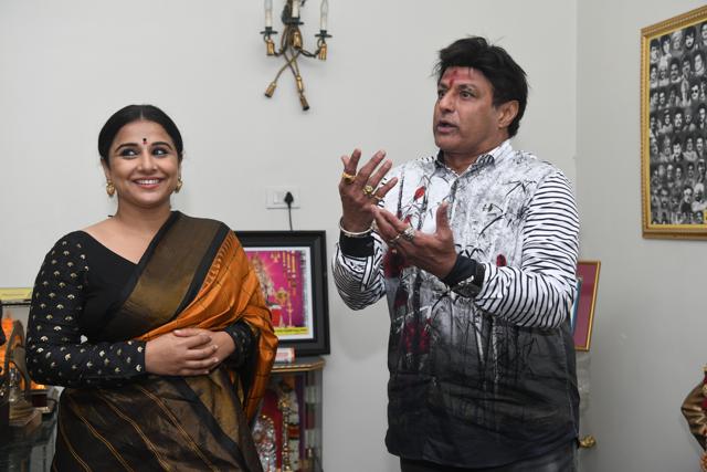Vidya Balan met her costar in NTR biopic, Nandamuri Balakrishna.