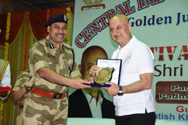 Anupam Kher was present at the 50 Years Of CISF(Central Industrial Security Force) press conference Anupam Kher was present at the 50 Years Of CISF(Central Industrial Security Force) press conference