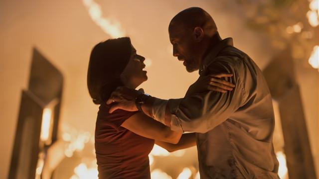 Dwayne Johnson and Neve Campbell. The performances aren’t likely to win any awards, but the action is what you’re there for.