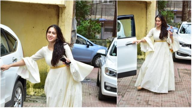 Sara Ali Khan at the gym. (Viral Bhayani) Sara Ali Khan at the gym. (Viral Bhayani)