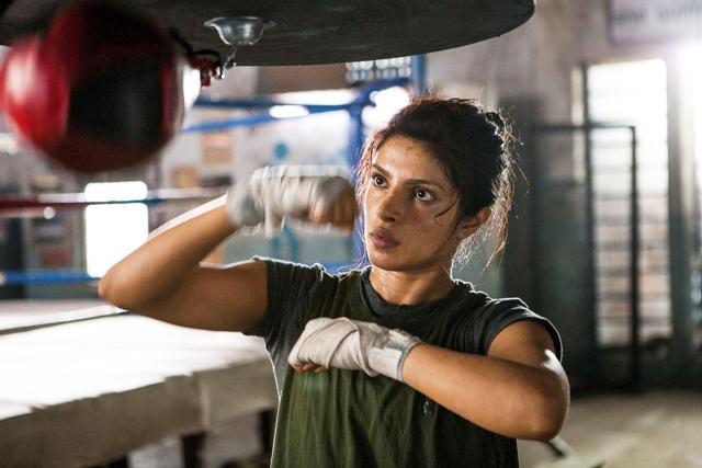Priyanka Chopra as Mary Kom in the 2014 biopic by director Omung Kumar. Priyanka Chopra as Mary Kom in the 2014 biopic by director Omung Kumar.