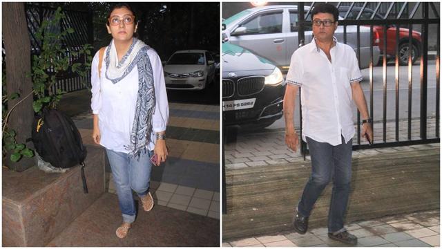 Juhi Parmar and Sachin Pilgaonkar at the prayer meet.