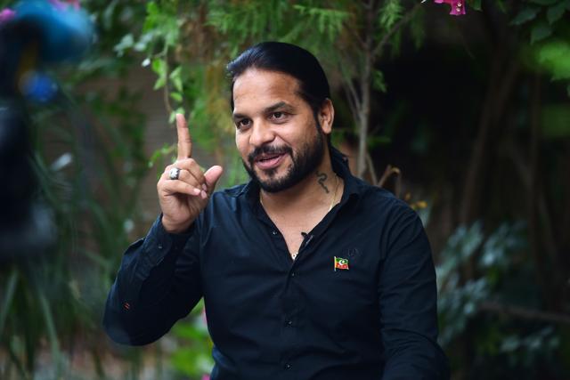 Asif Butt, better known by his stage persona DJ Butt, gestures during an interview with AFP in Islamabad. Pakistani political rallies have been transformed in recent years to festive blowouts, designed to entertain as much as inspire supporters to vote. (AFP Photo) Asif Butt, better known by his stage persona DJ Butt, gestures during an interview with AFP in Islamabad. Pakistani political rallies have been transformed in recent years to festive blowouts, designed to entertain as much as inspire supporters to vote. (AFP Photo)