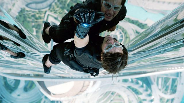 Tom Cruise scales the Burj Khalifa in a still from Mission: Impossible - Ghost Protocol. Tom Cruise scales the Burj Khalifa in a still from Mission: Impossible - Ghost Protocol.