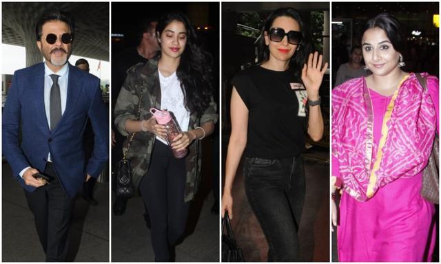 Anil Kapoor, Janhvi Kapoor, Karisma Kapoor and Vidya Balan were all spotted at the airport. Anil Kapoor, Janhvi Kapoor, Karisma Kapoor and Vidya Balan were all spotted at the airport.