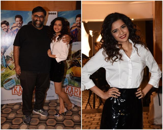 Mithila Parkar promotes Karwaan. Mithila Parkar promotes Karwaan.