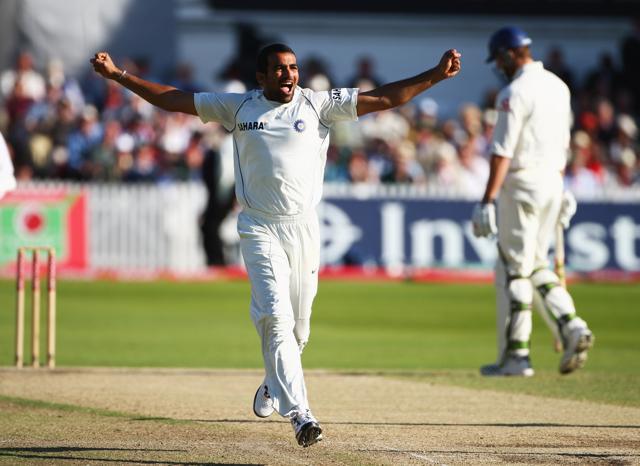 Zaheer Khan of India celebrates the wicket of Paul Collingwood of England during day four of the Second Test match between England and India at Trent Bridge on July 30, 2007 in Nottingham, England. India went on to win the match by 7 wickets. (Getty Images) Zaheer Khan of India celebrates the wicket of Paul Collingwood of England during day four of the Second Test match between England and India at Trent Bridge on July 30, 2007 in Nottingham, England. India went on to win the match by 7 wickets. (Getty Images)