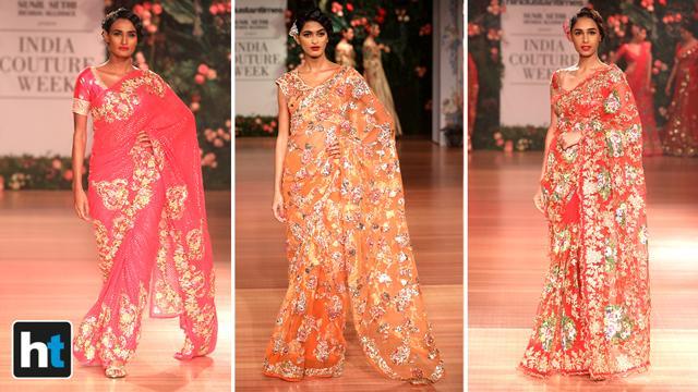 Buy Orange Net V Neck Embroidered Bridal Lehenga Set For Women by Pallavi  Jaikishan Online at Aza Fashions.