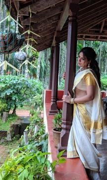 Richa Chadha, who is currently shooting for the film in Karnataka, seen here wearing a traditional Kerala sari. Richa Chadha, who is currently shooting for the film in Karnataka, seen here wearing a traditional Kerala sari.
