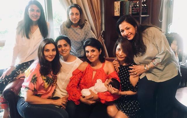 Lally Dhawan and her friends at a lunch to mark the birth of her granddaughter. Lally Dhawan and her friends at a lunch to mark the birth of her granddaughter.