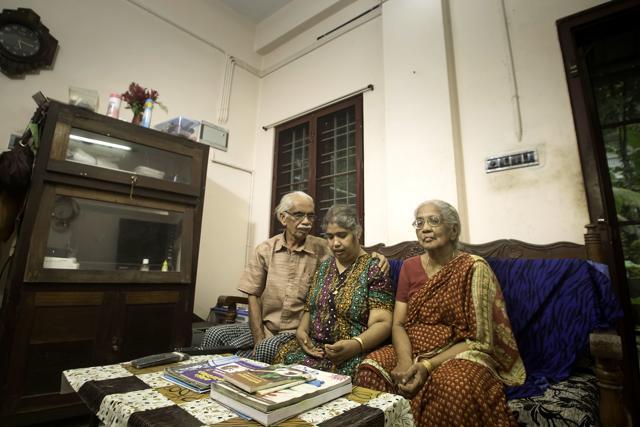 N Kamalasanan and CK Sarojini with their daughter Priya. The couple is donating land worth ₹8 crore to the state on condition that they use it for long-term care shelters for their daughter and others like her. N Kamalasanan and CK Sarojini with their daughter Priya. The couple is donating land worth ₹8 crore to the state on condition that they use it for long-term care shelters for their daughter and others like her.