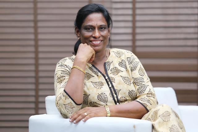 Aahana met P. T. Usha (above) while shooting for her film in Mangalore.