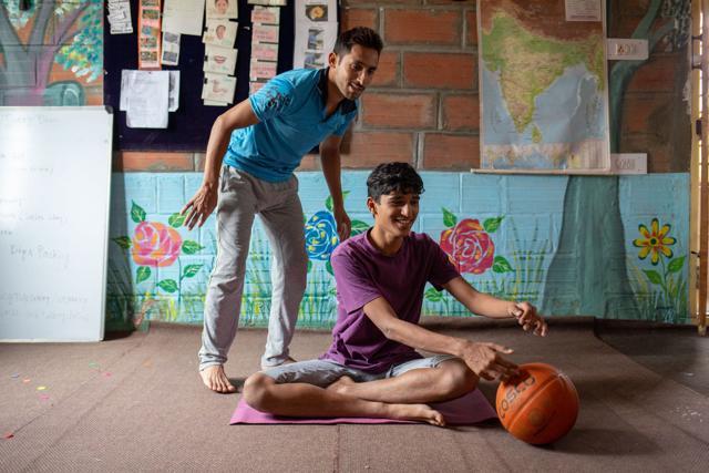 The 2.5 acres AALFA daycare centre in Bengaluru holds sports, pottery and chocolate-making classes for wards aged 14 to 29. (Vivek M / HT Photo) The 2.5 acres AALFA daycare centre in Bengaluru holds sports, pottery and chocolate-making classes for wards aged 14 to 29. (Vivek M / HT Photo)