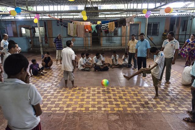 Sangopita means ‘to nurture’ in Sanskrit. The Badlapur facility was set up by Ravindra and Sujata Sugwekar, parents to Akshay, 22, who has cerebral palsy. It has gardens, yoga rooms, dormitories and a daycare centre for children. (Aalok Soni / HT Photo)