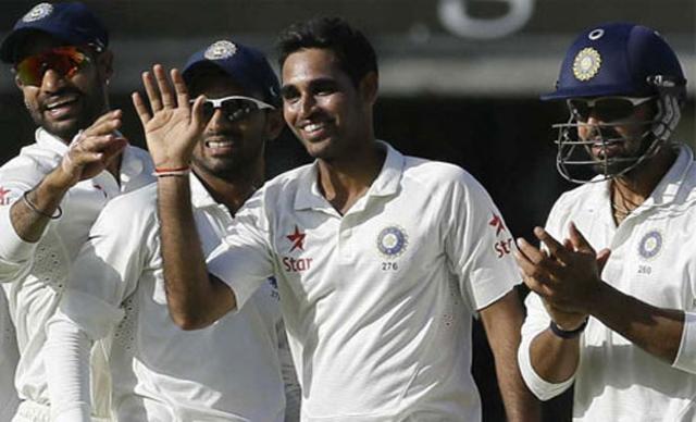 Bhuvneshwar Kumar was on fire as India registered a fighting victory over England in 2014. (REUTERS) Bhuvneshwar Kumar was on fire as India registered a fighting victory over England in 2014. (REUTERS)