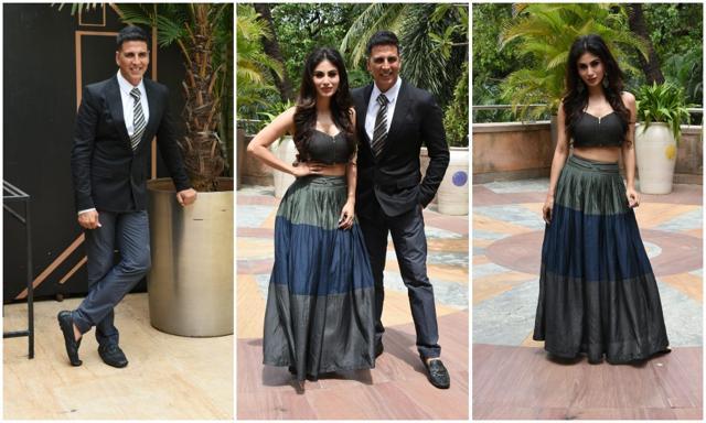 Akshay Kumar and Mouni Roy promote Gold. Akshay Kumar and Mouni Roy promote Gold.