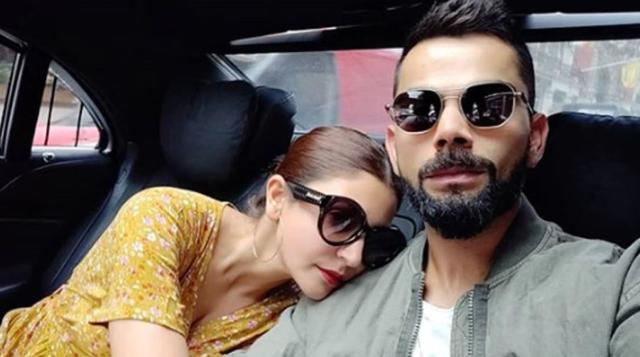 Virat Kohli and Anushka Sharma’s car selfie.