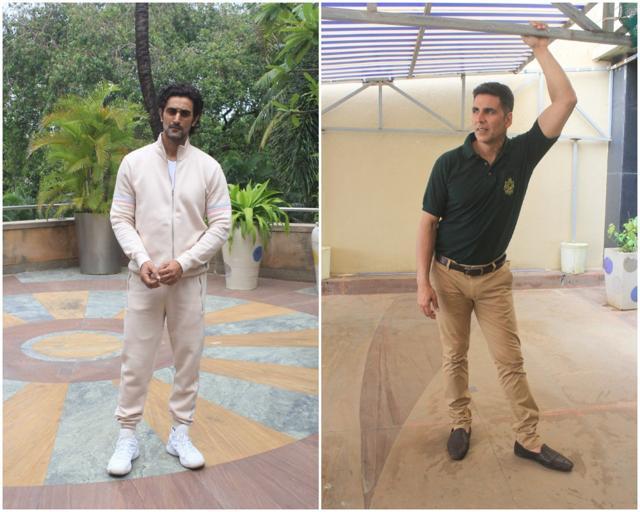 Akshay Kumar promotes his new film Gold. Akshay Kumar promotes his new film Gold.