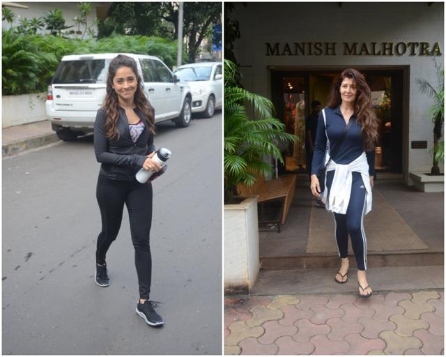 Sangeeta Bijlani and Nushrat Bharucha at Manish Malhotra’s store. Sangeeta Bijlani and Nushrat Bharucha at Manish Malhotra’s store.