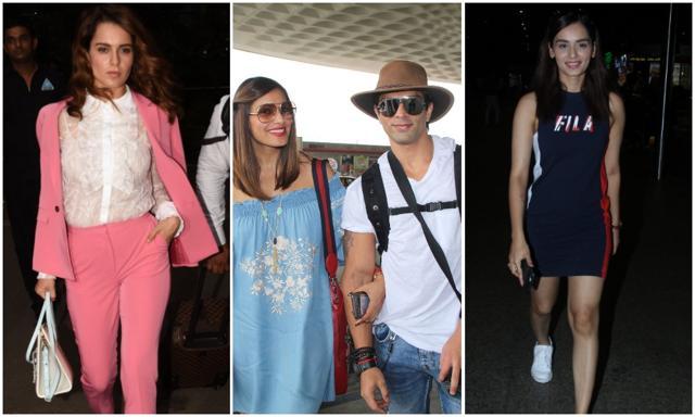 Kangana Ranaut was spotted at domestic airport as she returns from Raipur. So were Bipasha Basu and Manushi Chillar at the airport. Kangana Ranaut was spotted at domestic airport as she returns from Raipur. So were Bipasha Basu and Manushi Chillar at the airport.