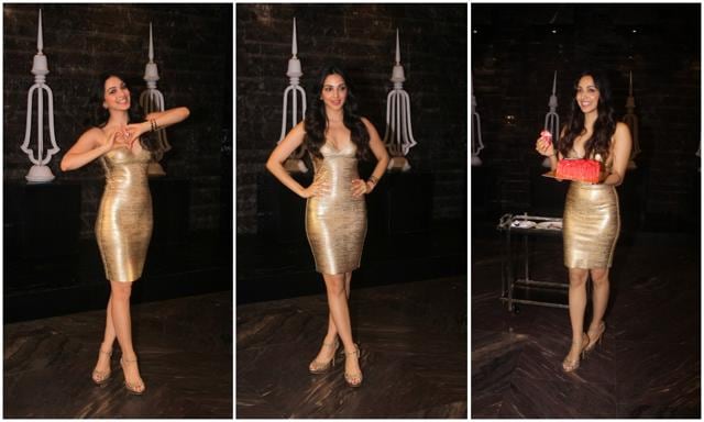 Kiara Advani at her birthday celebration in Mumbai. Kiara Advani at her birthday celebration in Mumbai.