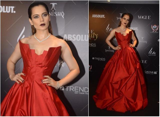 Kangana Ranaut at the Vogue Beauty Awards. (Viral Bhayani) Kangana Ranaut at the Vogue Beauty Awards. (Viral Bhayani)