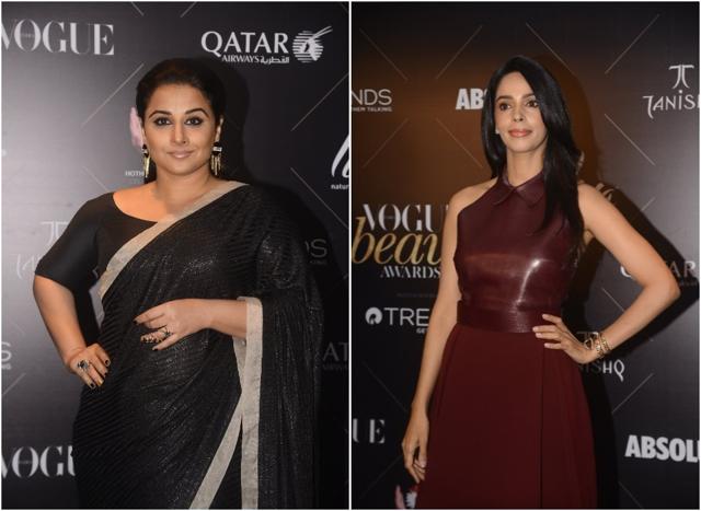 Vidya Balan and Mallika Sherawat at the Vogue Beauty Awards. (Viral Bhayani) Vidya Balan and Mallika Sherawat at the Vogue Beauty Awards. (Viral Bhayani)
