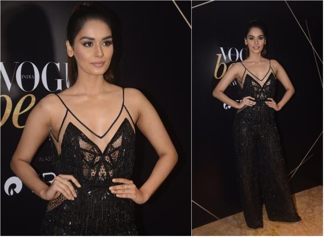 Manushi Chillar at the Vogue Beauty Awards. (Viral Bhayani) Manushi Chillar at the Vogue Beauty Awards. (Viral Bhayani)