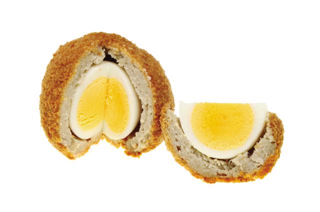 Mass-produced Scotch eggs consist of cheap minced meat and a hard-boiled egg (Shutterstock)