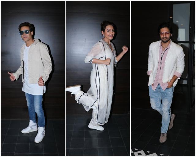 Happy Phir Bhag Jayegi cast of Jimmy Shergill, Sonakshi Sinha and Ali Faisal promote their film. Happy Phir Bhag Jayegi cast of Jimmy Shergill, Sonakshi Sinha and Ali Faisal promote their film.