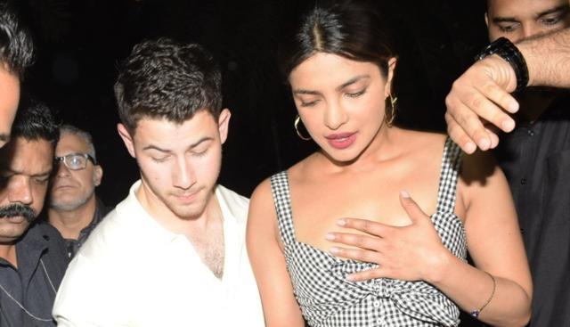 Priyanka Chopra and Nick Jonas seen at a restaurant in Bandra, Mumbai on June 22. (IANS) Priyanka Chopra and Nick Jonas seen at a restaurant in Bandra, Mumbai on June 22. (IANS)