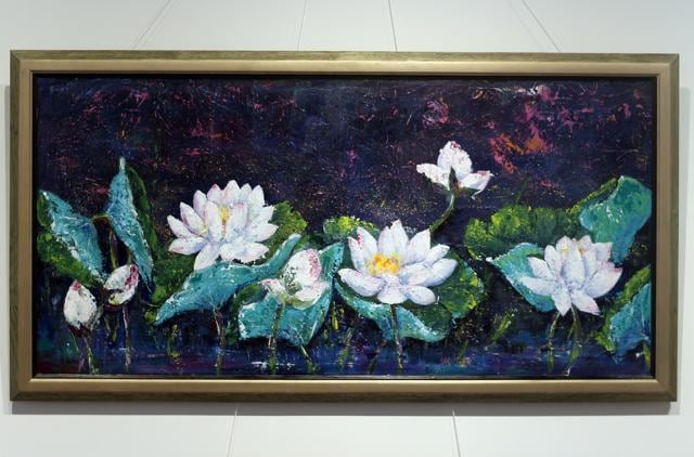 An artwork by artist Nisha Dial. (Shivam Saxena/HT Photo)