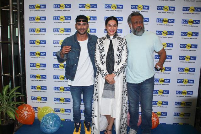 Taapsee Pannu and Prateik Babbar promote Mulk with film’s director. Taapsee Pannu and Prateik Babbar promote Mulk with film’s director.