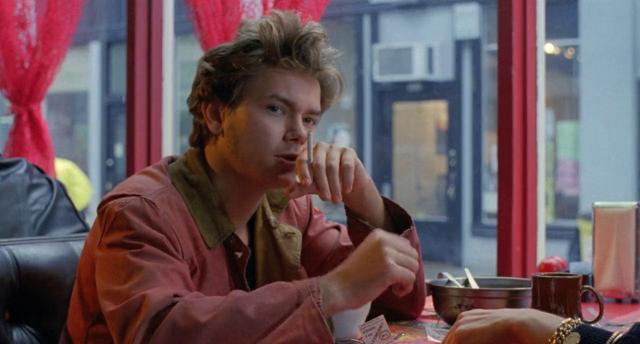 River Phoenix in a still from My Own Private Idaho. River Phoenix in a still from My Own Private Idaho.