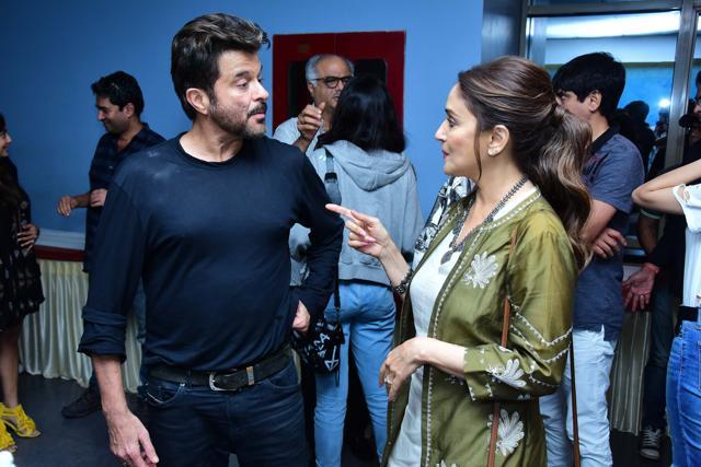 Look at them react, it is as Anil Kapoor and Madhuri never quit working together. Look at them react, it is as Anil Kapoor and Madhuri never quit working together.